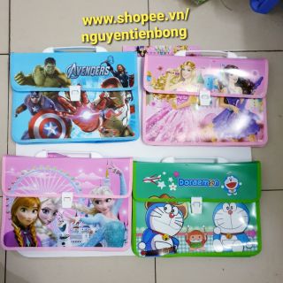 Cặp học thêm 2 ngăn bé trai + gái (1 cái)