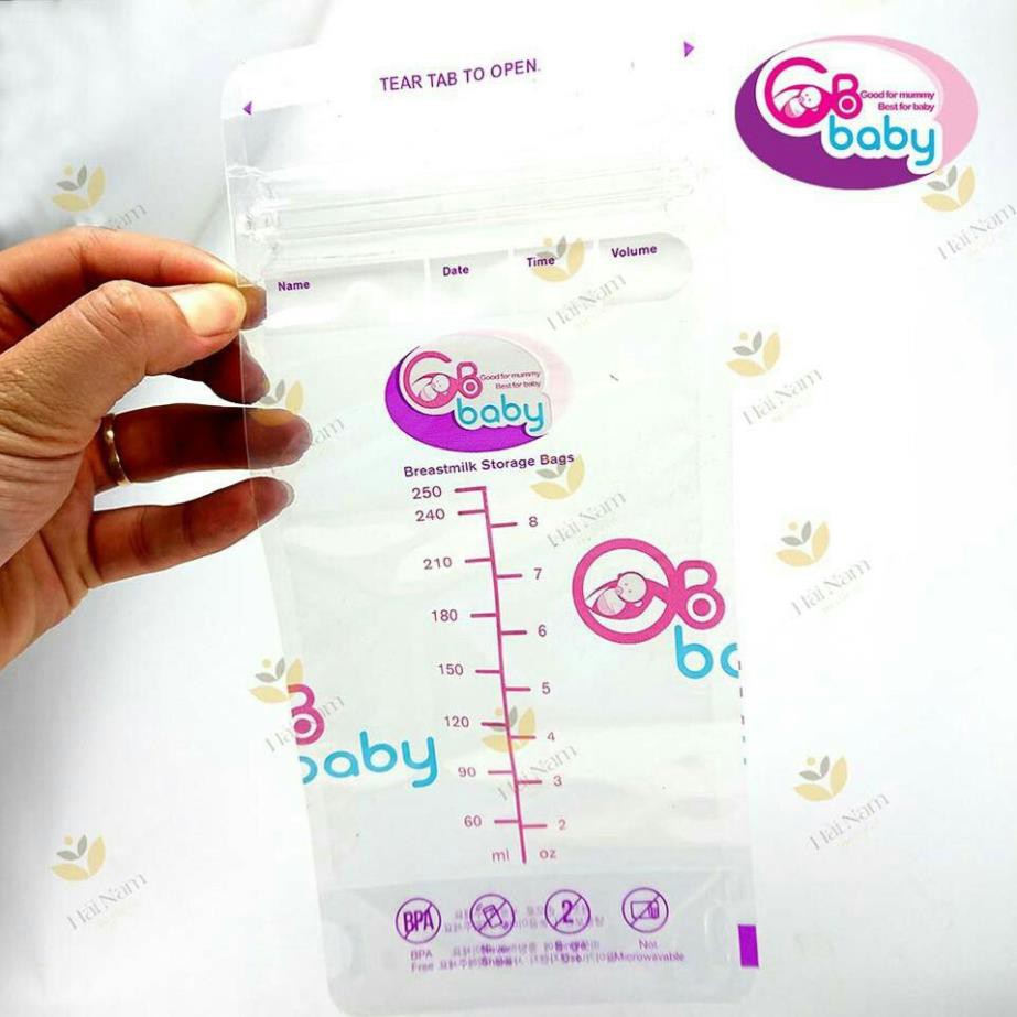 [S]Túi trữ sữa GB BABY 250ml - 100ml / Loại I túi DẦY DẶN