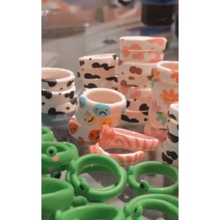 Nhẫn Đất Sét Handmade Nhiều Màu Mùa Hè