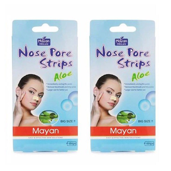 Miếng Lột Mụn Mayan Than, Lô hội Hộp 4 Miếng Lột Sạch Mụn Cám Hộp 4 Miếng