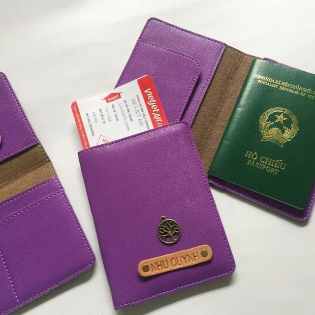 Passport cover - Bao da hộ chiếu da cao cấp (Miễn phí khắc tên, gắn hình)