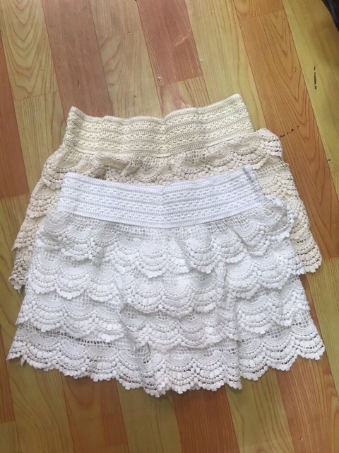 Set ren đi biển 3 món bra yếm- sóc tầng giả váy - choàng dài (có bán rời)