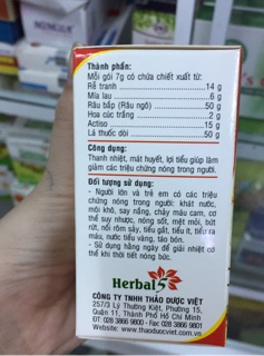✅(chính hãng)Bột nước mát Herba Cool