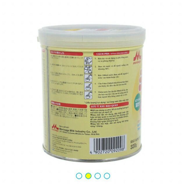 Sốc Sốc Giảm Giá. Sữa bột Morinaga (320g)từ 6đến 36 tháng tuổi.Date T2/2022 đã tách đai