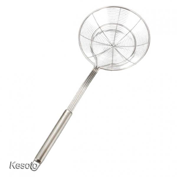 [KESOTO]Stainless Steel Skimmer Chinese Indian Strainer Ladle Frying Chicken 14cm