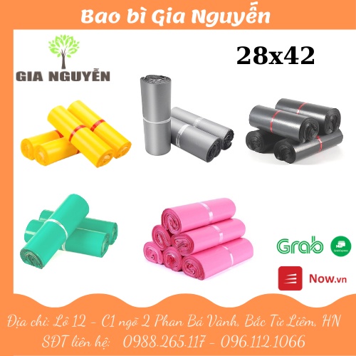 Túi gói hàng niêm phong size 28x42 tự dán - bao bì Gia Nguyễn