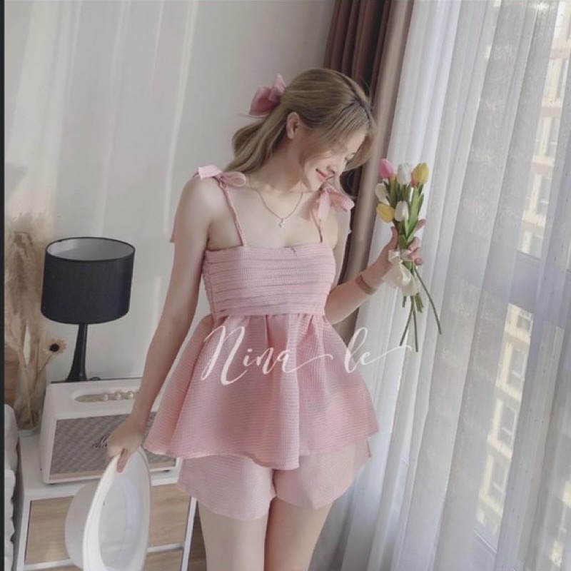 BIGSIZE Sét áo babydoll hai dây xinh xắn bigsize 50-90kg mẫu chụp thật 100%