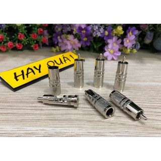 Bộ jack rca đực - rca plug 8mm cable audio copper connector