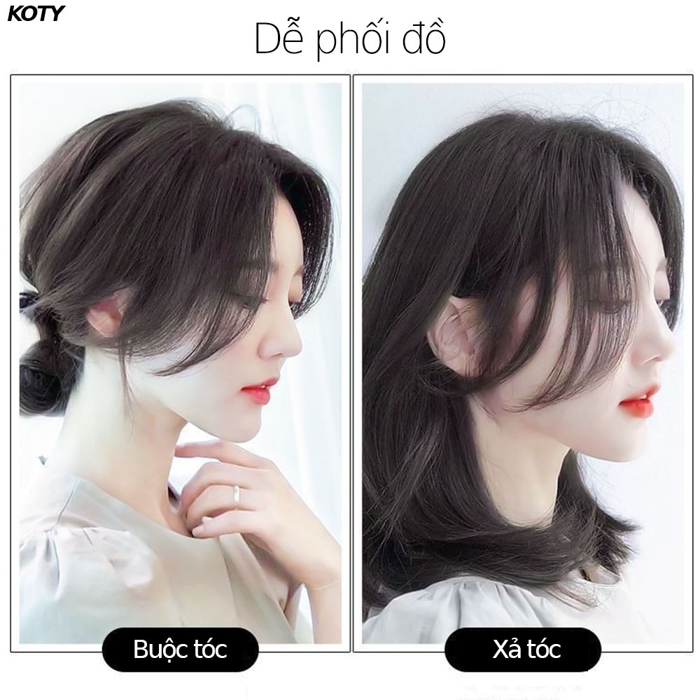 Tóc giả mái bay Hàn Quốc shop Koty, tóc giả kẹp mái dài sang chảnh cho nữ TG6