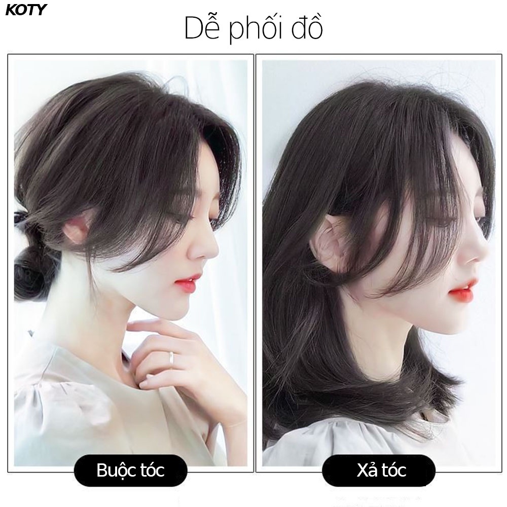 Tóc giả mái bay Hàn Quốc Koty Beauty, tóc giả kẹp mái dài sang chảnh cho nữ TG6