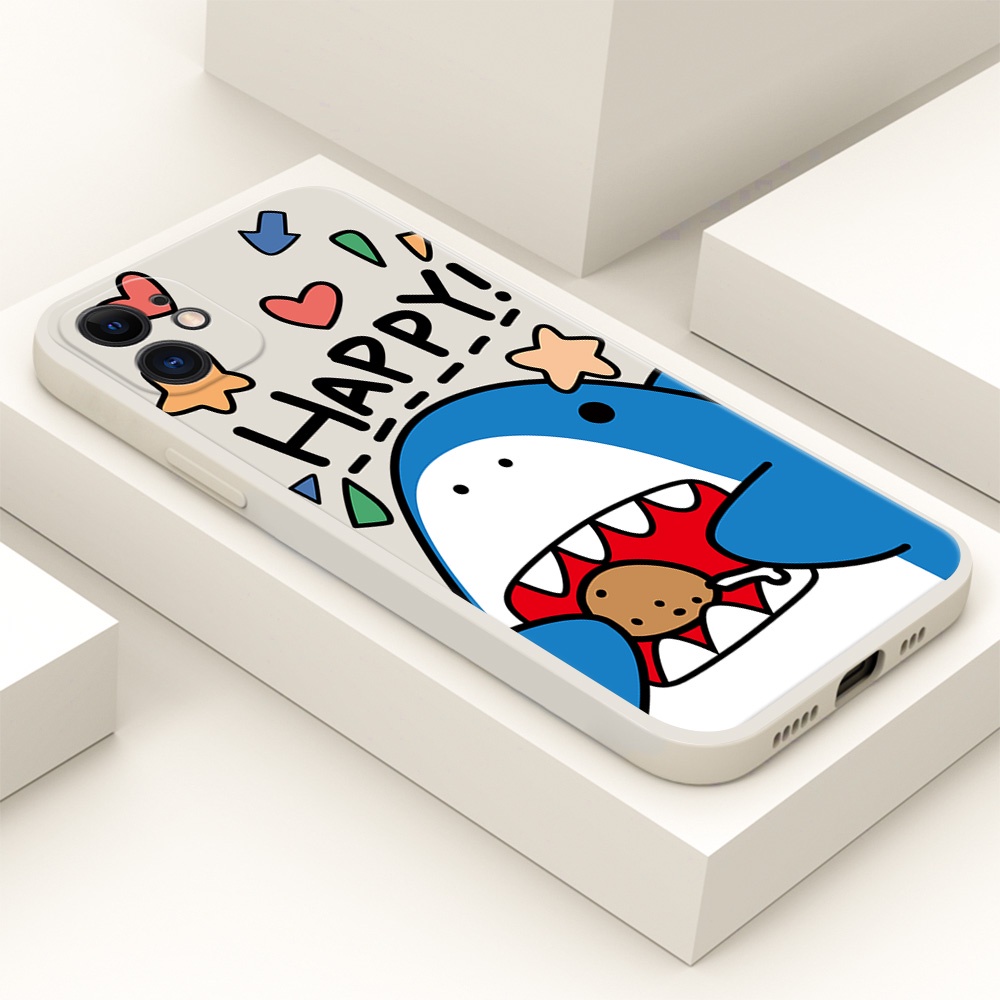 Ốp điện thoại TPU dẻo họa tiết khủng long/ cá mập thích hợp cho IPHONE 7 8 6 6S PLUS 11 PRO MAX X XS MAX XR H055