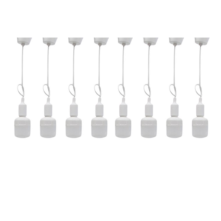 Bộ 8 dây đèn thả trang trí bóng led búp trụ 18w