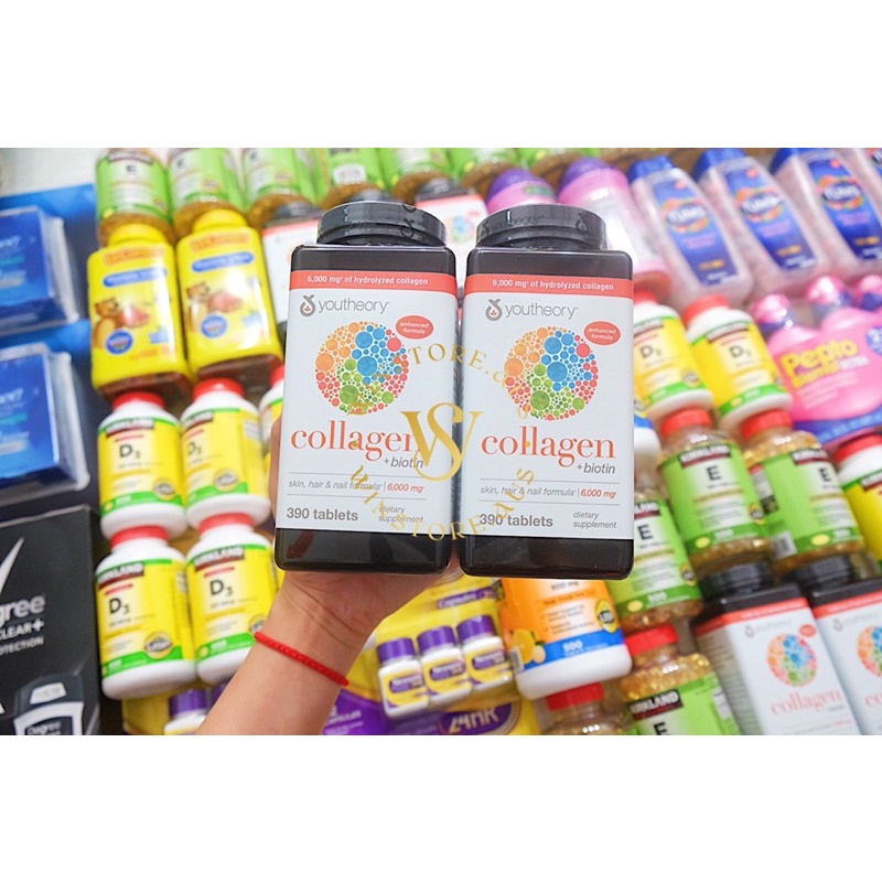 Viên Uống Bổ Sung Collagen Youtheory Biotin 6000mg