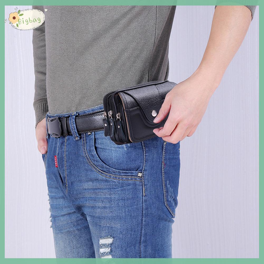 Túi da PU đeo hông đựng điện thoại đa năng chống thấm nước