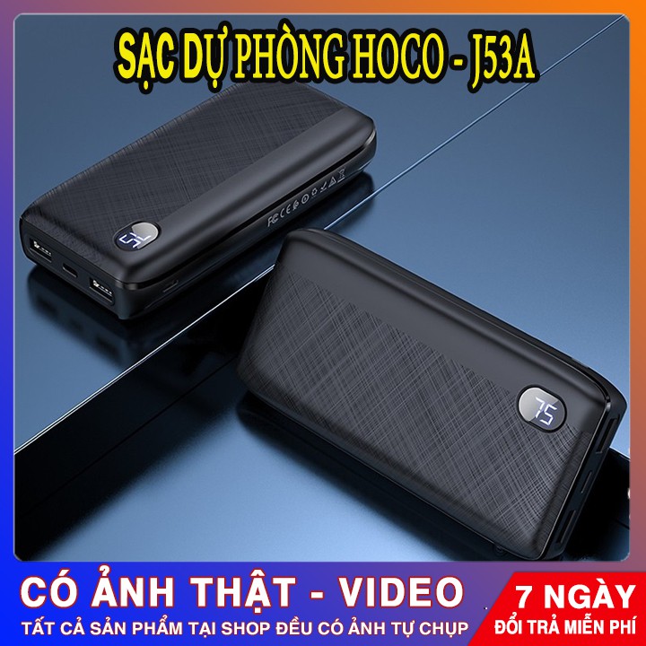 SẠC DỰ PHÒNG CHÍNH HÃNG HOCO J53A 20.000mAH | Hỗ Trợ Đa Cổng Sạc - Thiết Kế Hiện Đại | Cam Kết Hàng Chính Hãng - 11001