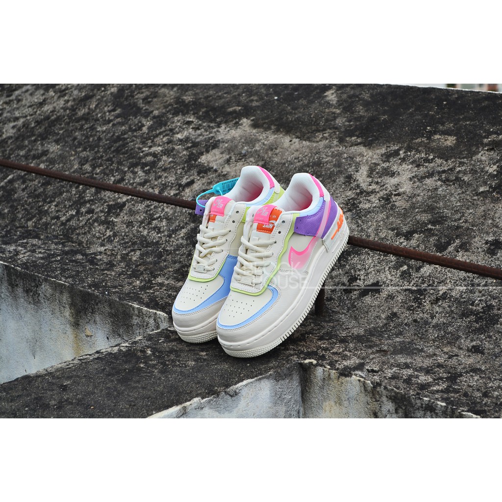 GIÀY N AIR FORCE 1 SHADOW BEIGE PINK TRANSLUCENT SWOOSH