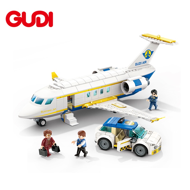 Đồ chơi giáo dục Lắp ráp Mô hình xếp hình  Máy Bay Du Lịch GUDI 10502  10503 Transport Plane