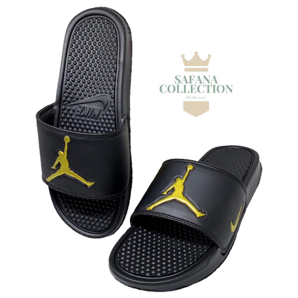 Giày Sandal Nike Jordan Màu Vàng / Bạc Thời Trang Cho Nam