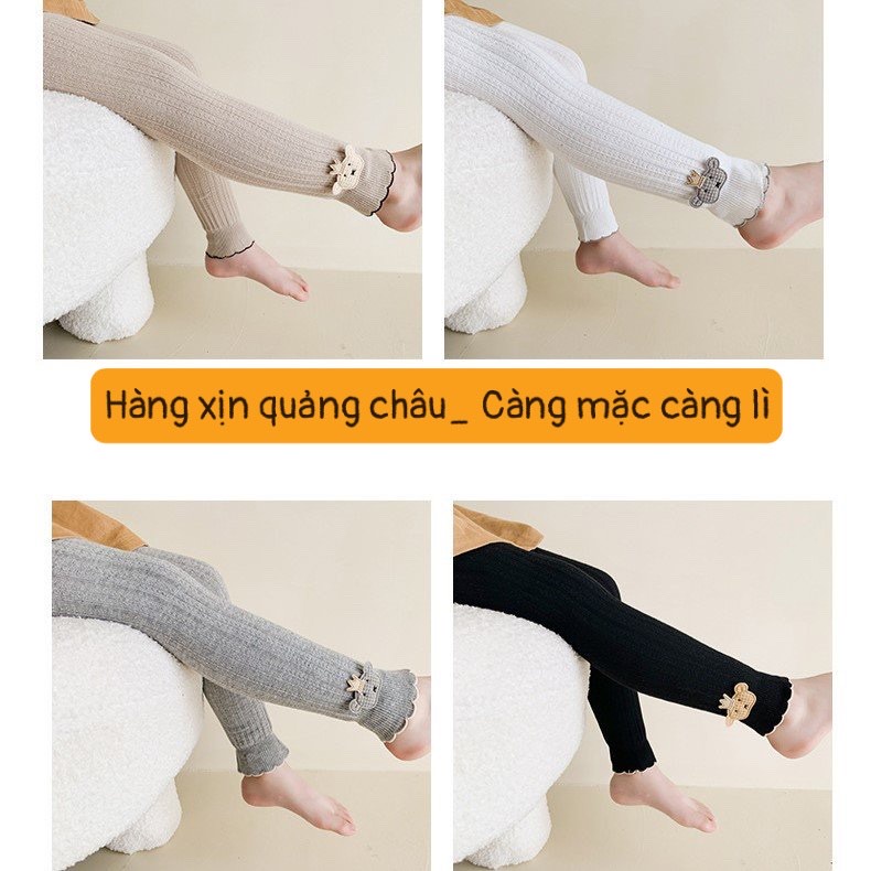 Quần Legging dài cho bé Quảng Châu gái chất Zip tăm cho bé từ 3-8 tuổi