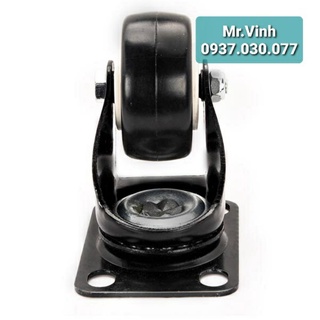 01 bộ bánh xe đẩy, đk bánh 5cm đen, gồm 4 cái: 2 cái xoay và 2 cái khóa. Hàng chính hãng, loại tốt