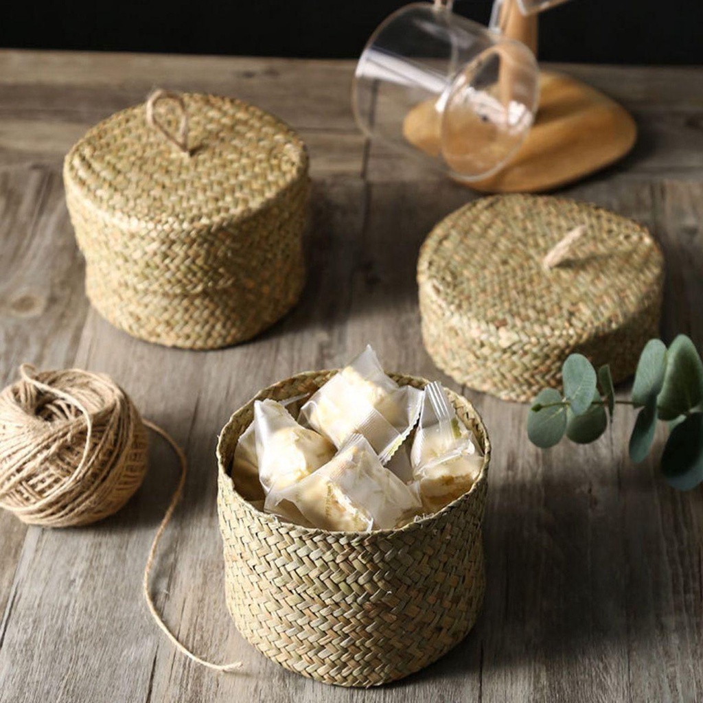 Giỏ Đan Lát Đựng Hoa Trang Trí Nhà Cửa
