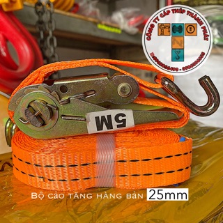 Bộ cảo chằng hàng bản 25mm-5m(5mét) (Dây Tăng Hàng)