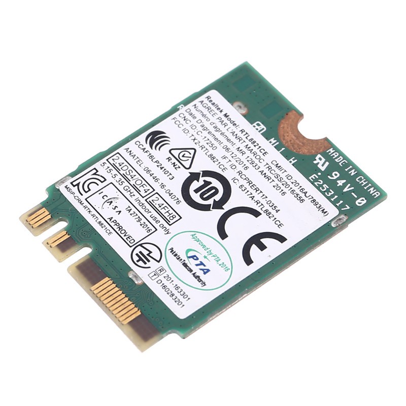 Card Không Dây Nerv Rtl8821Ce Fru 01ax710 Wifi Bluetooth 4.2 2.4g 5.8g Dành Cho Laptop Pc