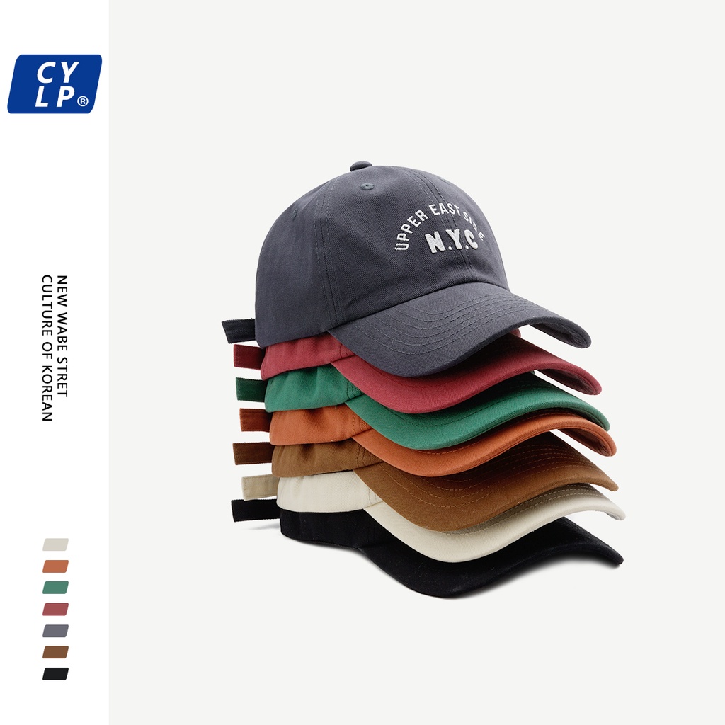Mũ lưỡi trai họa tiết chữ thêu N.Y.C nhiều màu sắc cho nam nữ