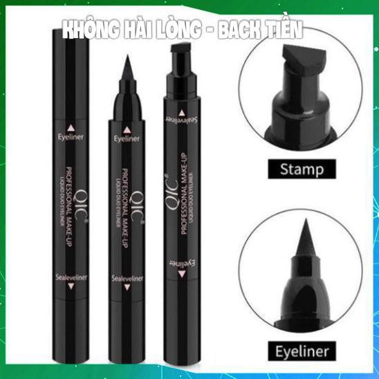 Bút Dạ Kẻ mắt 2 đầu QIC Chính Hãng Siêu Hot Không Thấm Nước Lâu Trôi Đầu Mảnh Dễ Kẻ KING DC