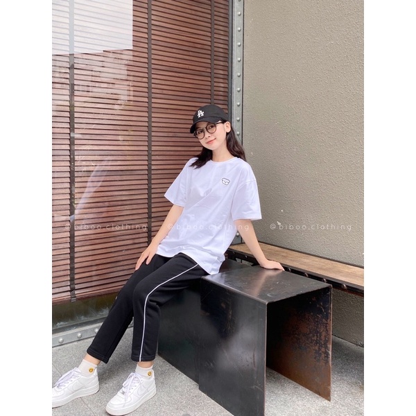 BIBOO - Quần dài sọc nhỏ lưng thun có dây rút