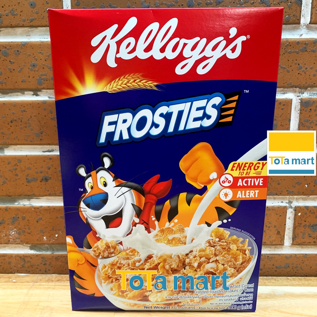 Ngũ cốc KELLOGG ' S HỘP LỚN Frosties 300g, Corn Flakes 275g, Froot Loops 300g, Coco Pops 400g.