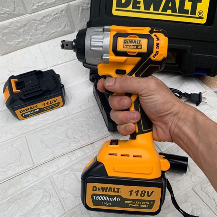 Máy Siết Bulong Pin DEWALT 118V Made in U.S.A, Máy Bắn Vít Cầm Tay, Tặng đầu khẩu 22mm + Đầu chuyển bắn vít