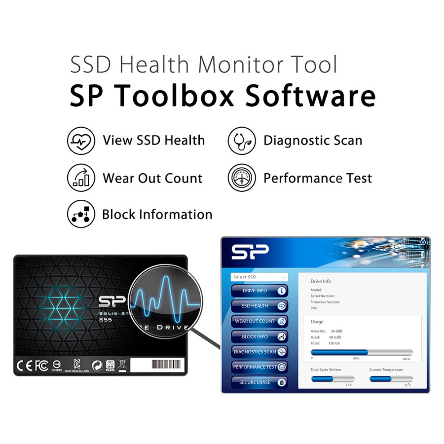 Silicon Power Slim S55 120gb Ssd 2.5 "Sata Iii 3d Tlc - Ssd 120gb | BigBuy360 - bigbuy360.vn