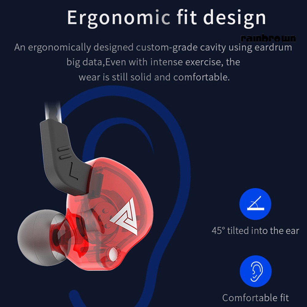 Tai Nghe Nhét Tai Âm Thanh Hifi Giắc Cắm 3.5mm Dành Cho Điện Thoại / Máy Tính Bảng Qkz Ak6