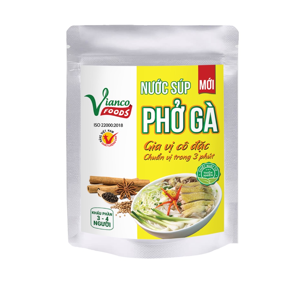 Nước Súp Phở Gà Vianco Foods - Việt Ấn túi zip 200ml