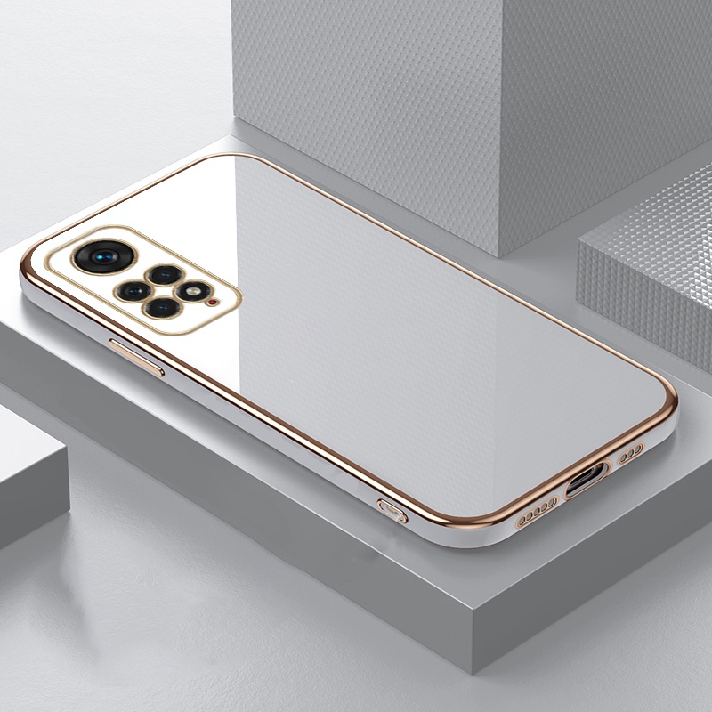 Ốp Điện Thoại TPU Silicon Mềm Khung Vuông Mạ Vàng Sang Trọng Cho Xiaomi Redmi Note 11 10 Pro 11S 10S 4G 5G 9S 9 8 7 Pro