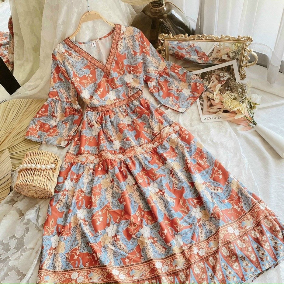 Đầm maxi nữ, đầm nữ dáng dài, đầm đẹp cho phái nữ, hàng đẹp may kỹ, phom dưới 54kg- theo chiều cao . | BigBuy360 - bigbuy360.vn