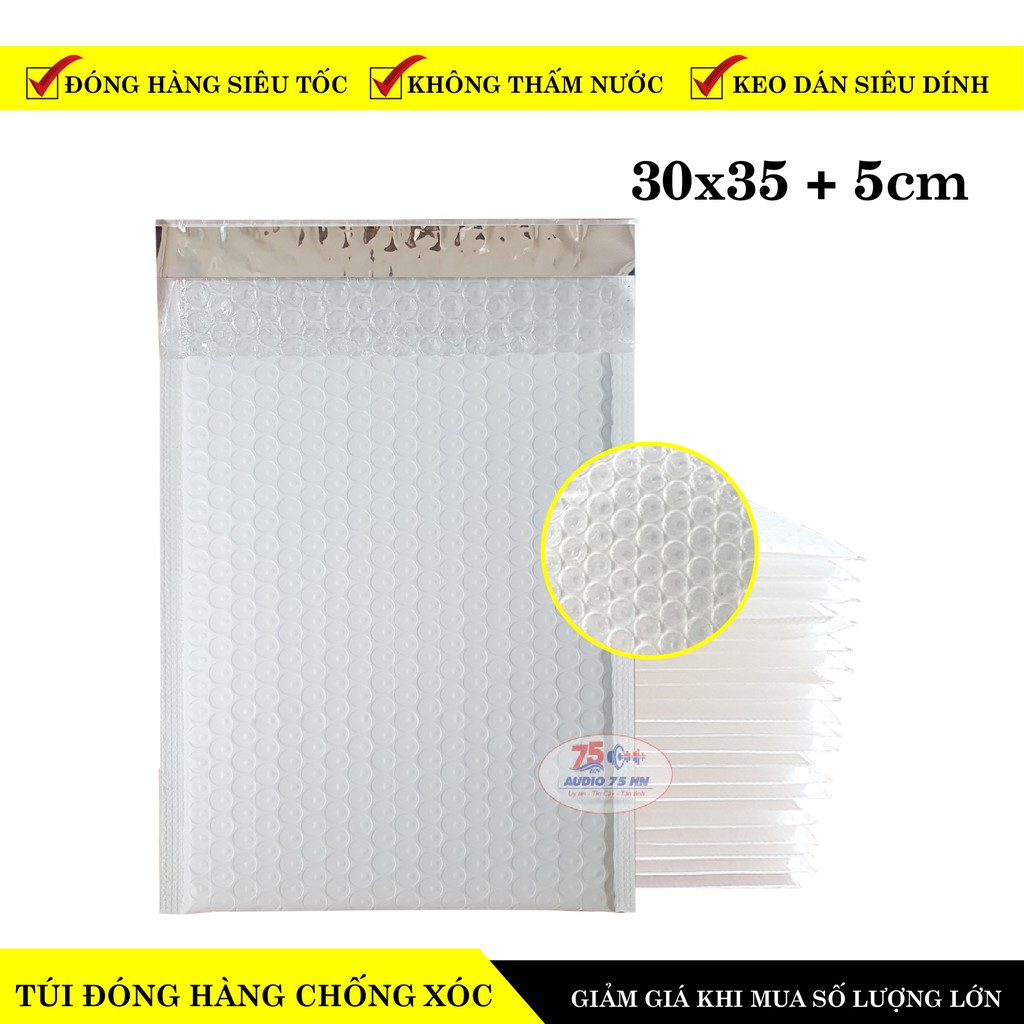 Túi giấy lót bóng khí (Kraft) kích thước 30x35cm +5cm loại cao cấp - Túi đóng hàng chống sốc siêu bền