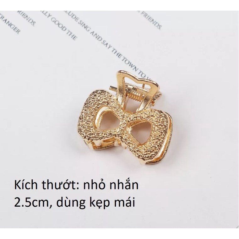 Kẹp tóc nhám sang trọng size siêu mini, Phụ kiện thời trang tóc KT041 - FilibraStyle