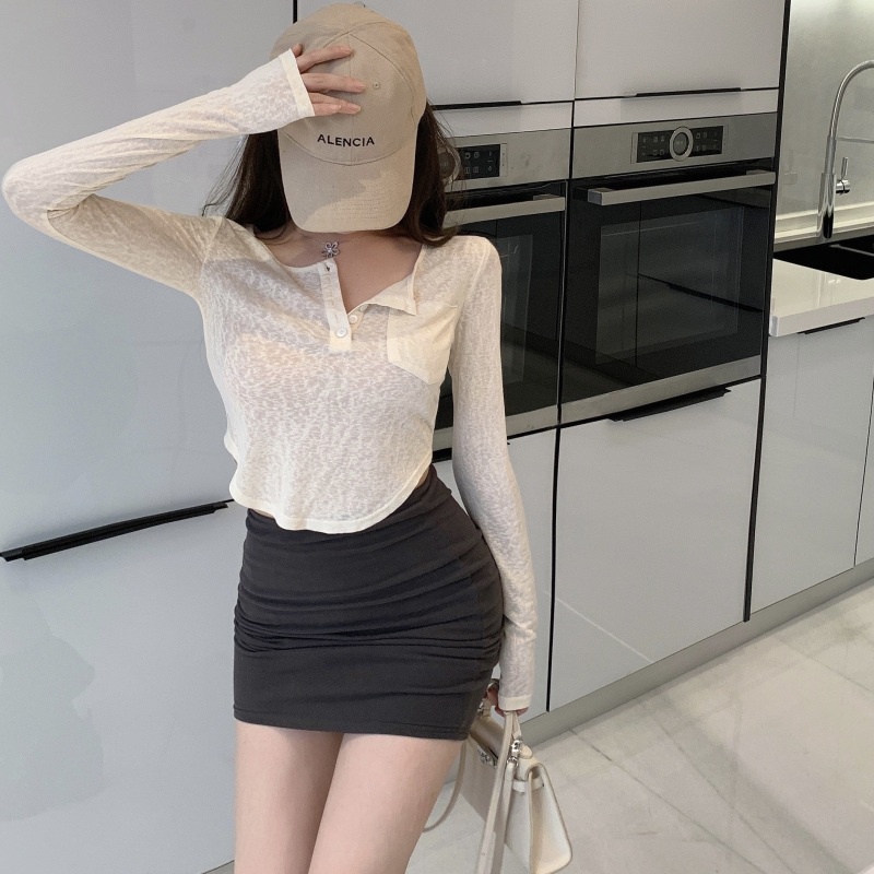 Áo Thun Dáng Ôm Thời Trang Mùa Hè Quyến Rũ Dễ Phối Đồ