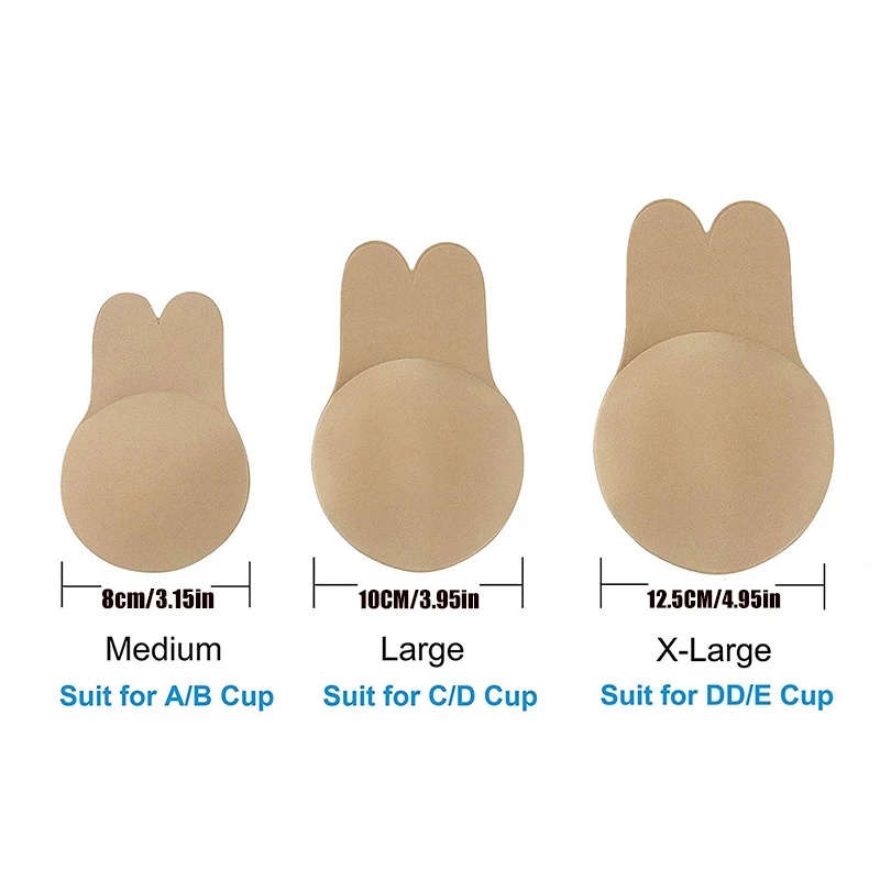 1 Cặp Miếng Dán Nâng Ngực Hình Tai Thỏ Bằng Silicone Dành Cho Nữ