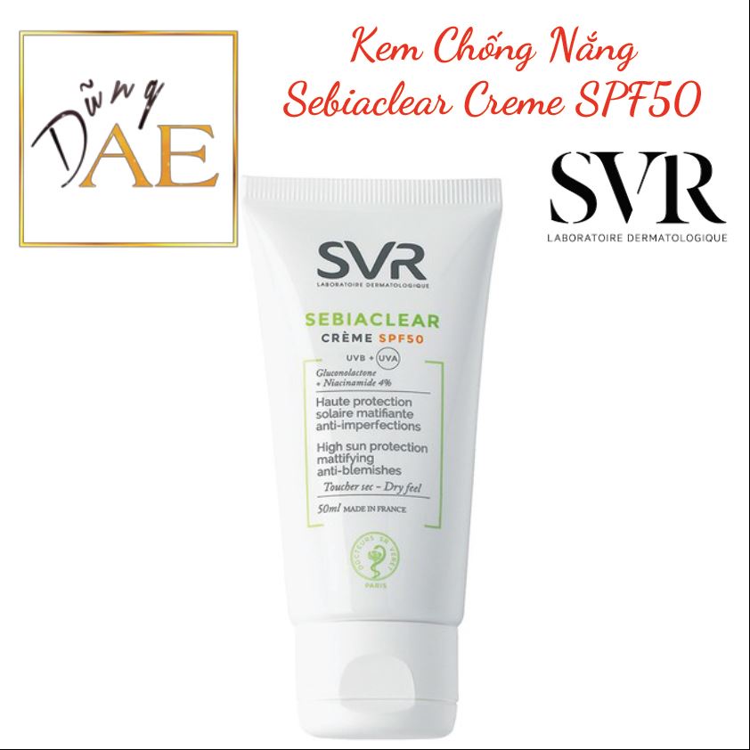 Kem Chống Nắng SVR Sebiaclear Creme Dành Cho Da Dầu Mụn SPF50 50ml