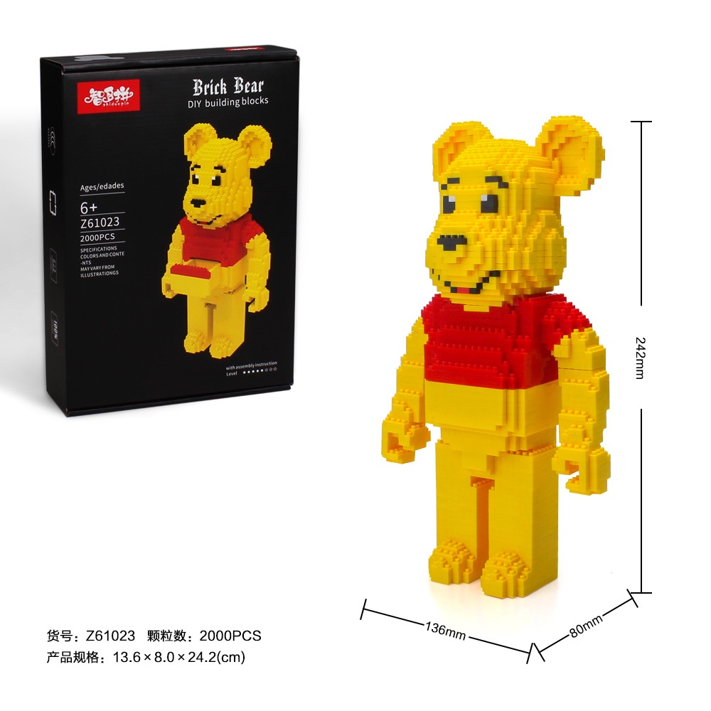 Đồ Chơi Lắp Ráp Hình Chú Gấu Độc Đáo