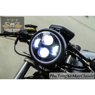 ĐÈN PHA XE MÁY ĐỘ CLASSIC - Đèn Pha kiểu dáng Su GN bi Led