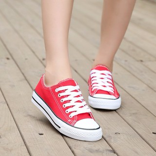 Giày cv classic cổ thấp nữ đỏ