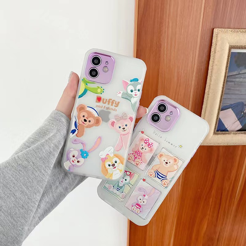 Mobile Ốp Điện Thoại Bảo Vệ Ống Kính Máy Ảnh Tháo Rời Được Hình Gấu Stella Cho Iphone