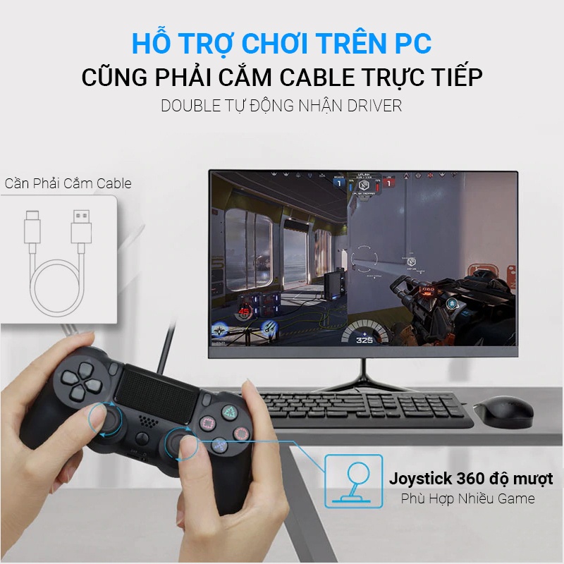 FOR SMART TIVITay PS4 cầm tay chơi game trên Smart TV, Tivi Thông Minh Bluetooth Chơi Mọi Tựa Game Trên Tivi