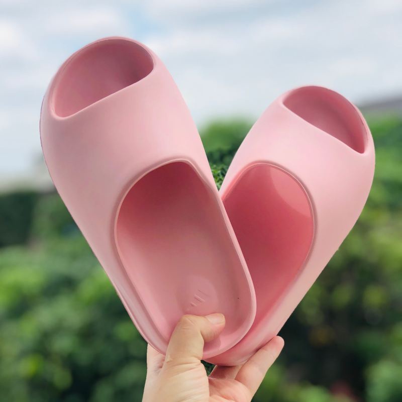 Dép unisex ❤️FREESHIP + Hộp❤️ dép đúc bánh mì slide quai ngang thể thao nam nữ đế in logo DAs, Y.Z-hồng