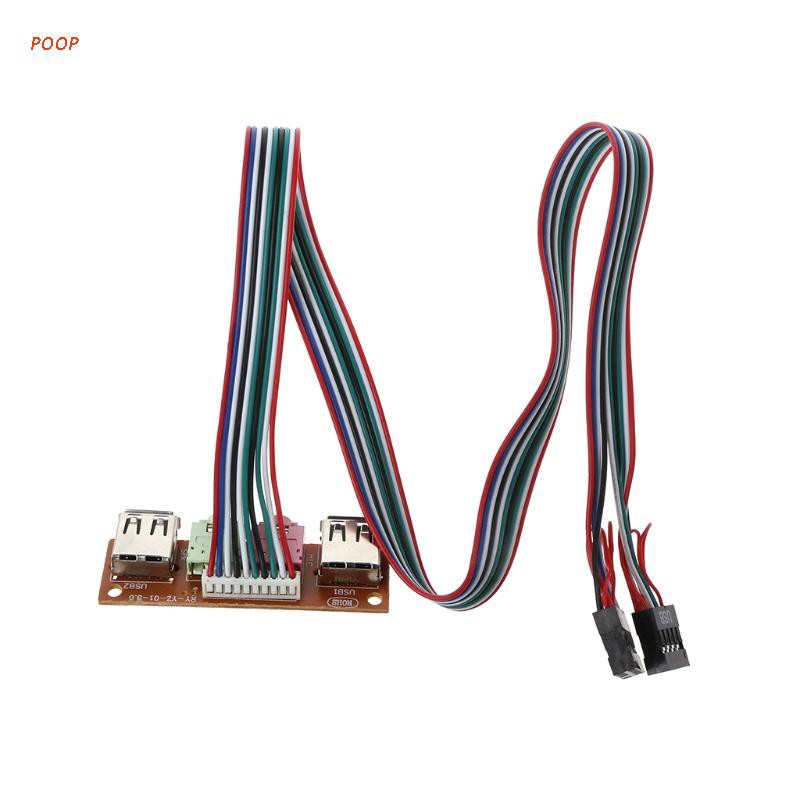 Cáp Âm Thanh Poop 2 Cổng Usb 2.0 Cho Máy Tính