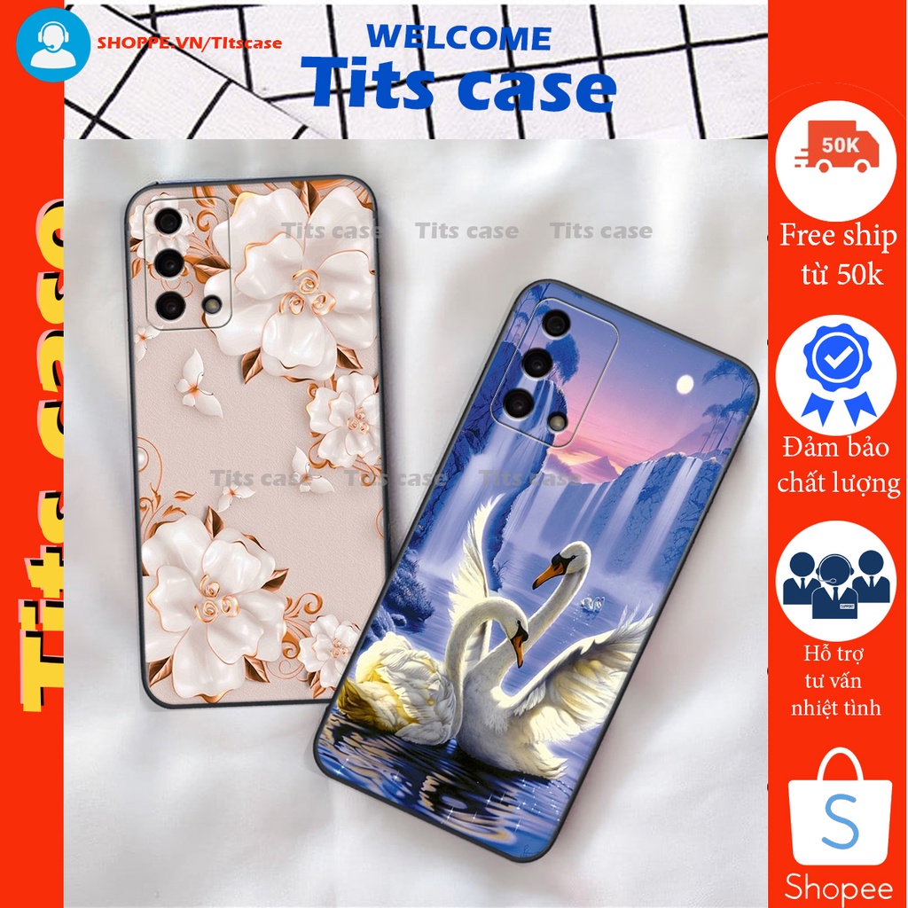 Ốp lưng  Oppo A74 / A95 in hình thiên nga,hoa may mắn, đặc sắc ĐỘC - LẠ - BỀN